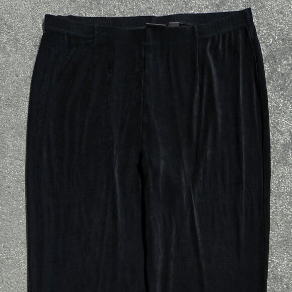 Chico's Travelers Black Straight Leg Slinky Knit Pull On Pants Capsule Comfy - Picture 4 of 9
